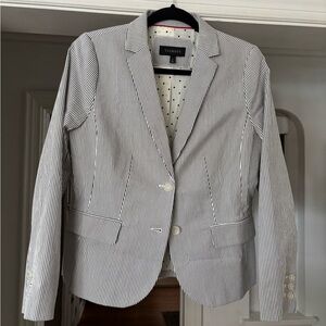 Talbots Black Pinstriped Blazer